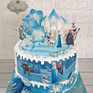 עוגה מעוצבת אנה ואלזה