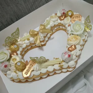 עוגת פריך בצורת לב