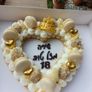 עוגת מספרים לב